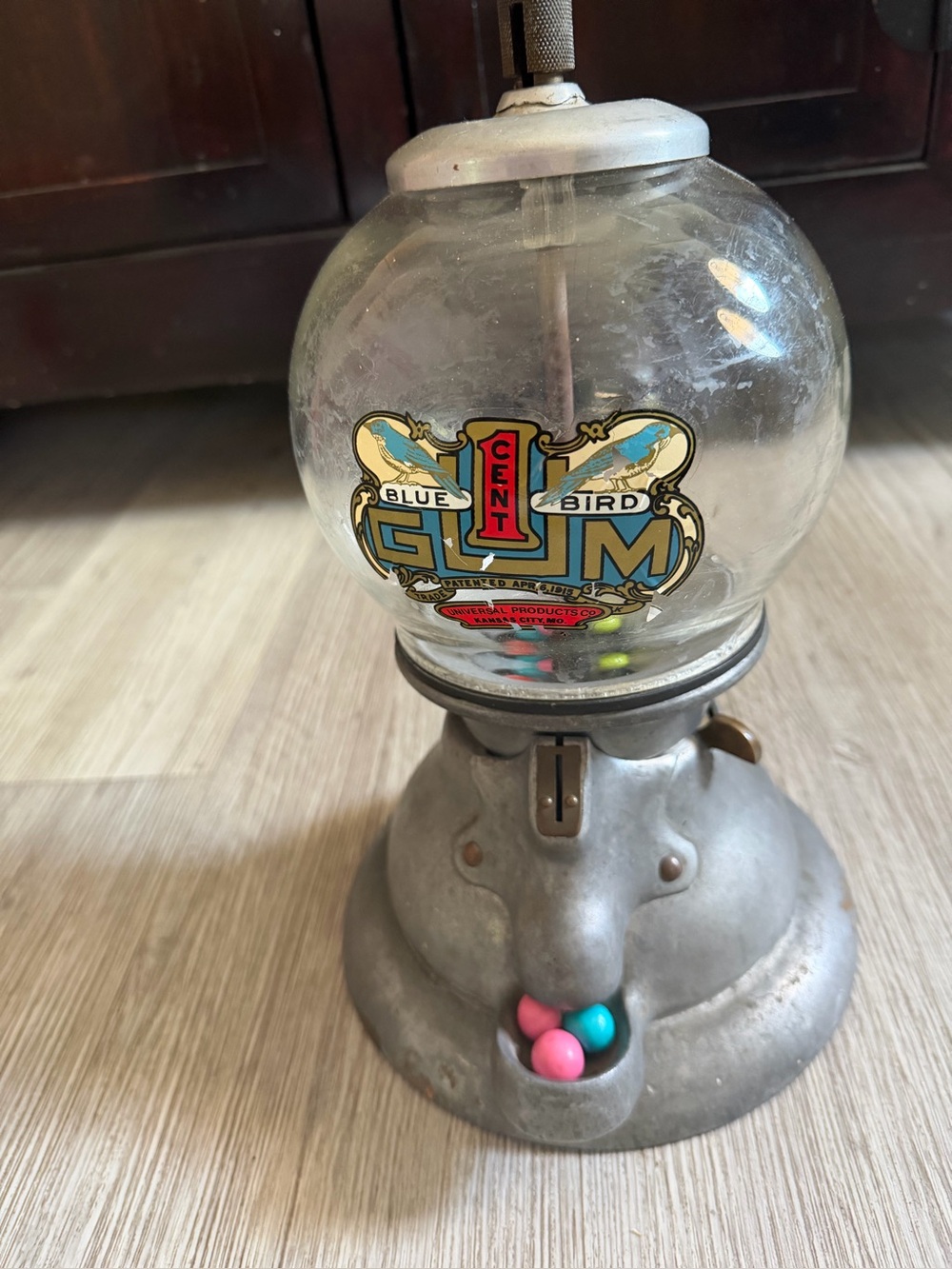 1915 vintage Blue Bird gumball machine